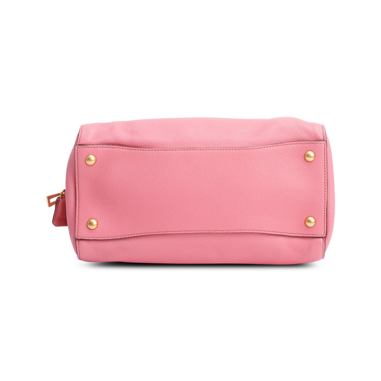 Prada Pink Vitello Grain Leather Signature Top Handle Bag