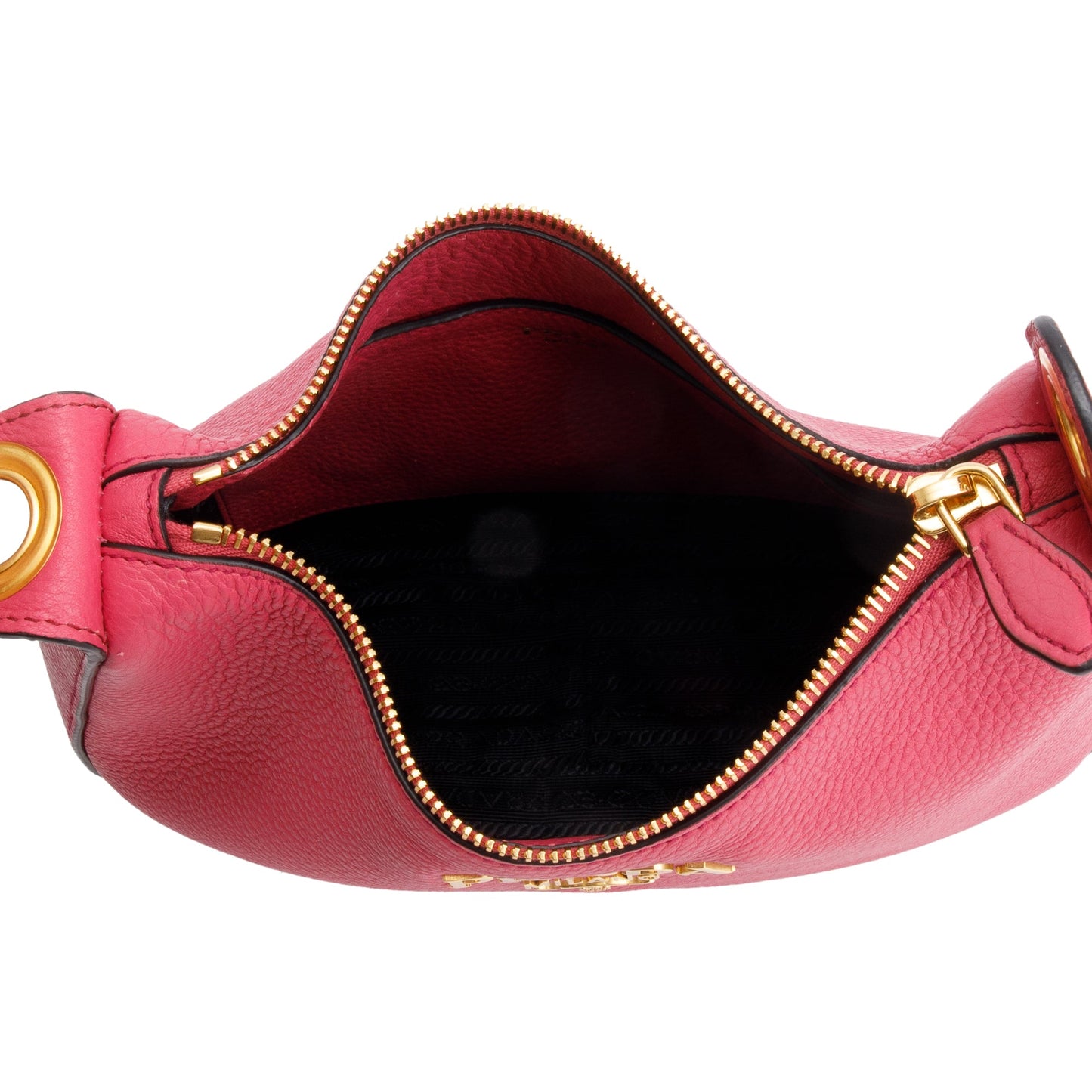 Prada Pink Vitello Phenix Logo Crossbody Bag
