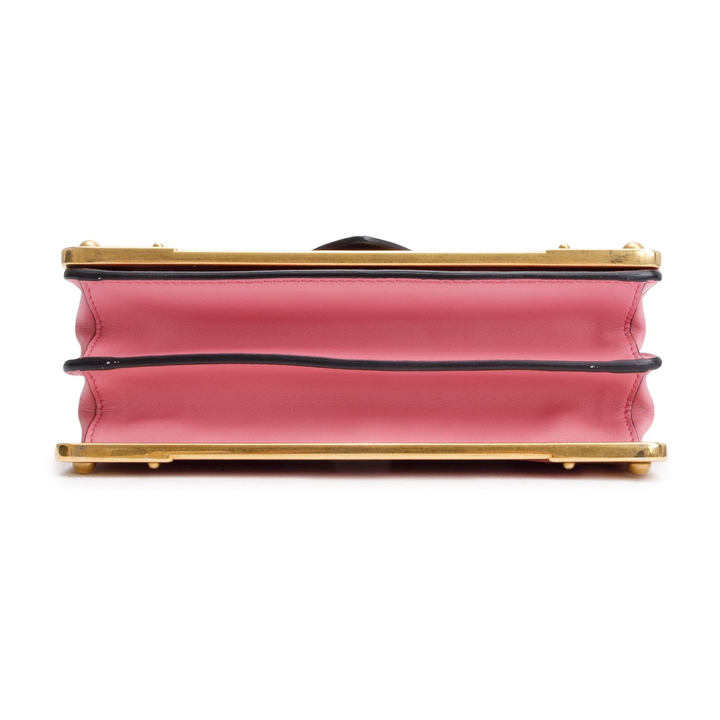 Prada Pink/Black City Calf Saffiano Cahier Bag