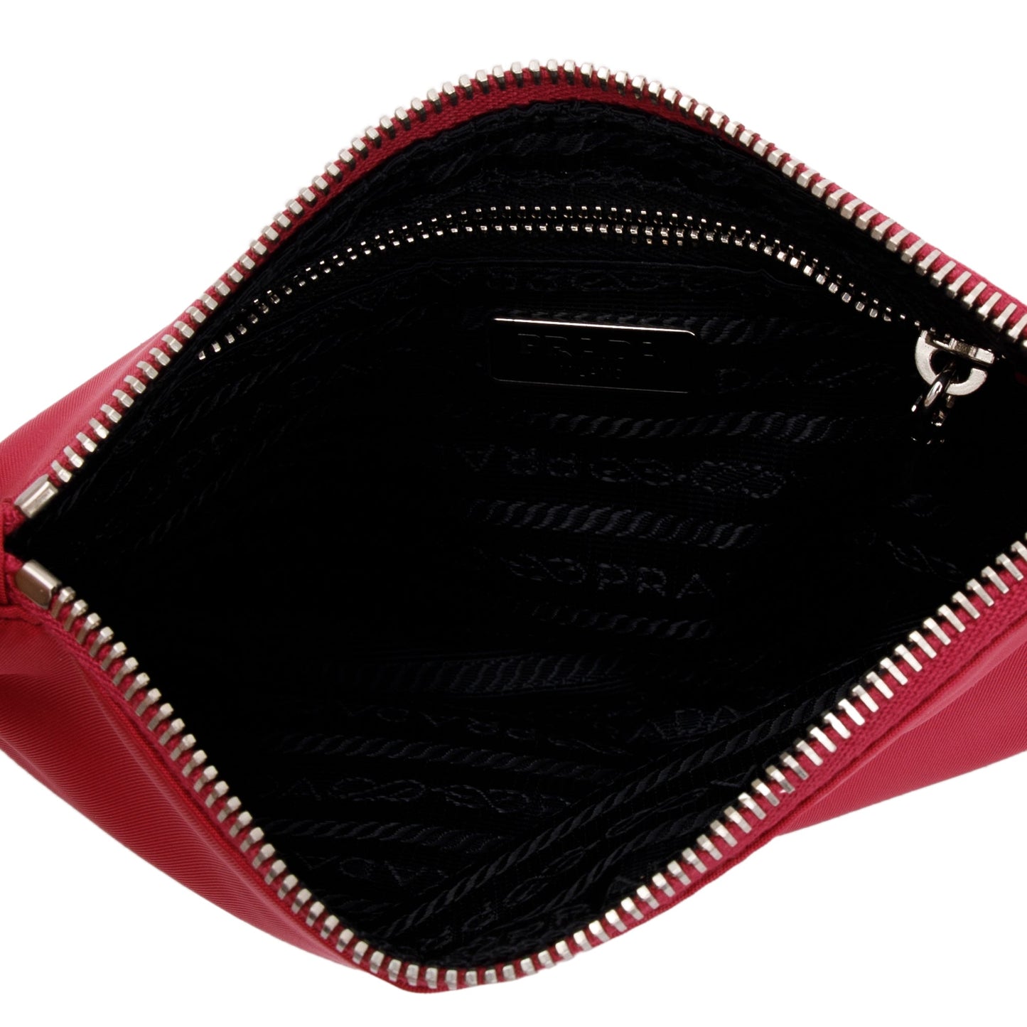 Prada Pink/Red  Tessuto O-Ring Wristlet