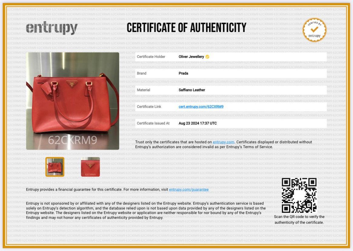 Prada Red Saffiano Lux Medium Galleria Tote