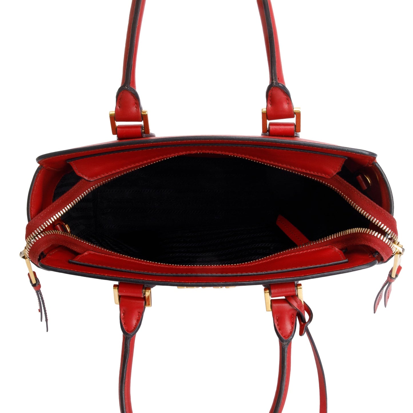 Prada Red Saffiano Soft Calf Leather Tote