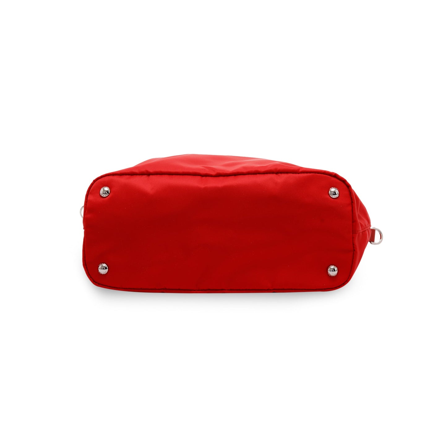 Prada Red Saffiano-Trimmed Vela Tote