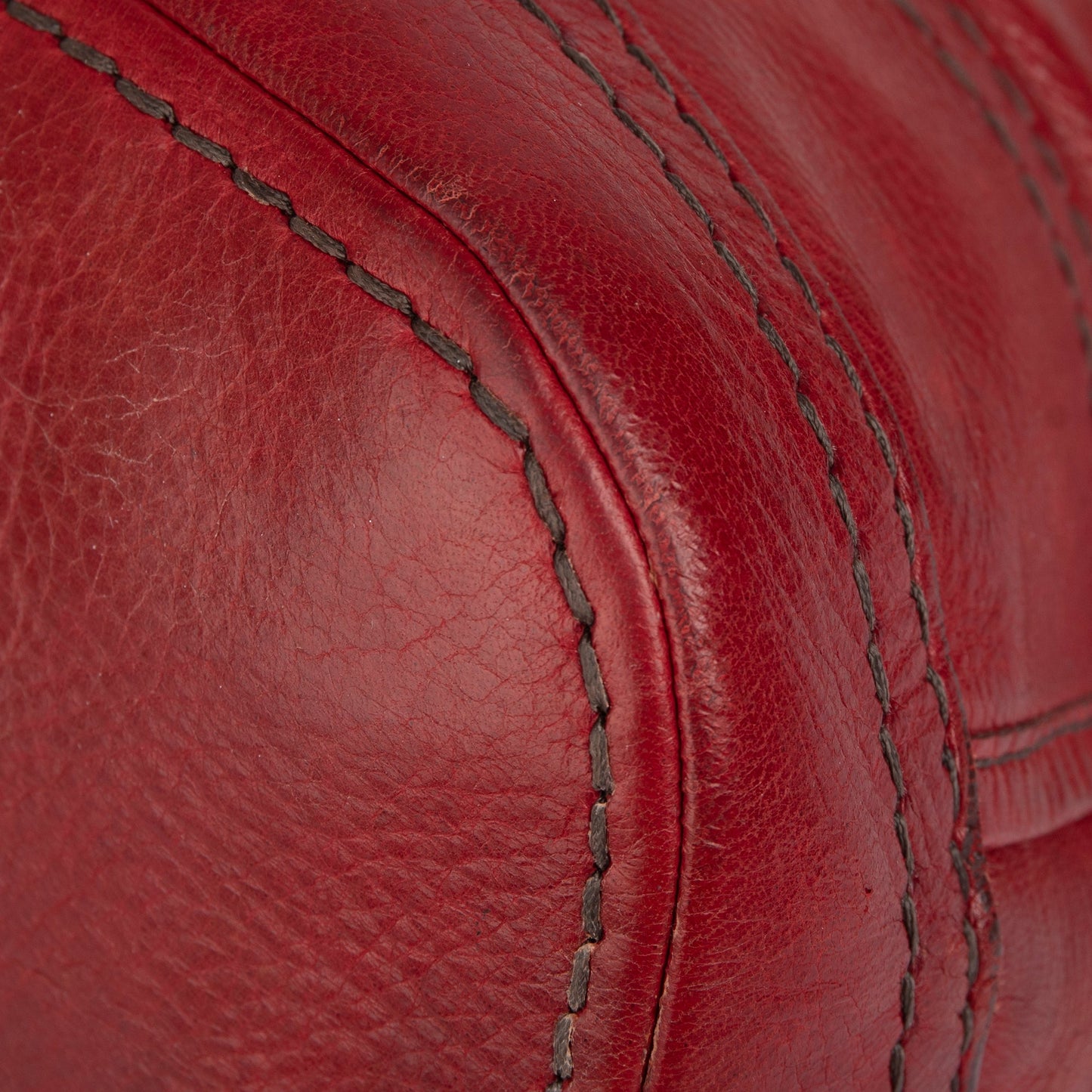 Prada Red Vitello Daino Chain Shoulder Bag