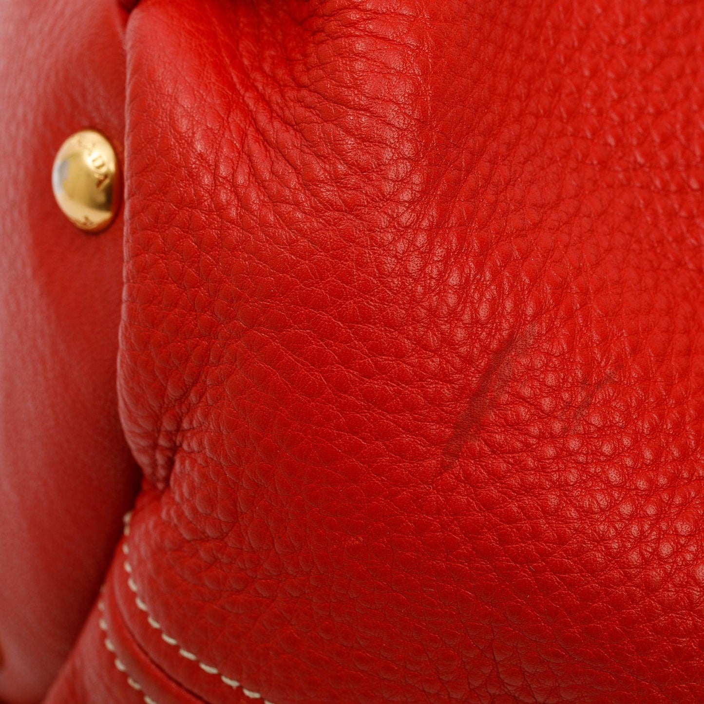 Prada Red Vitello Daino Shoulder Bag