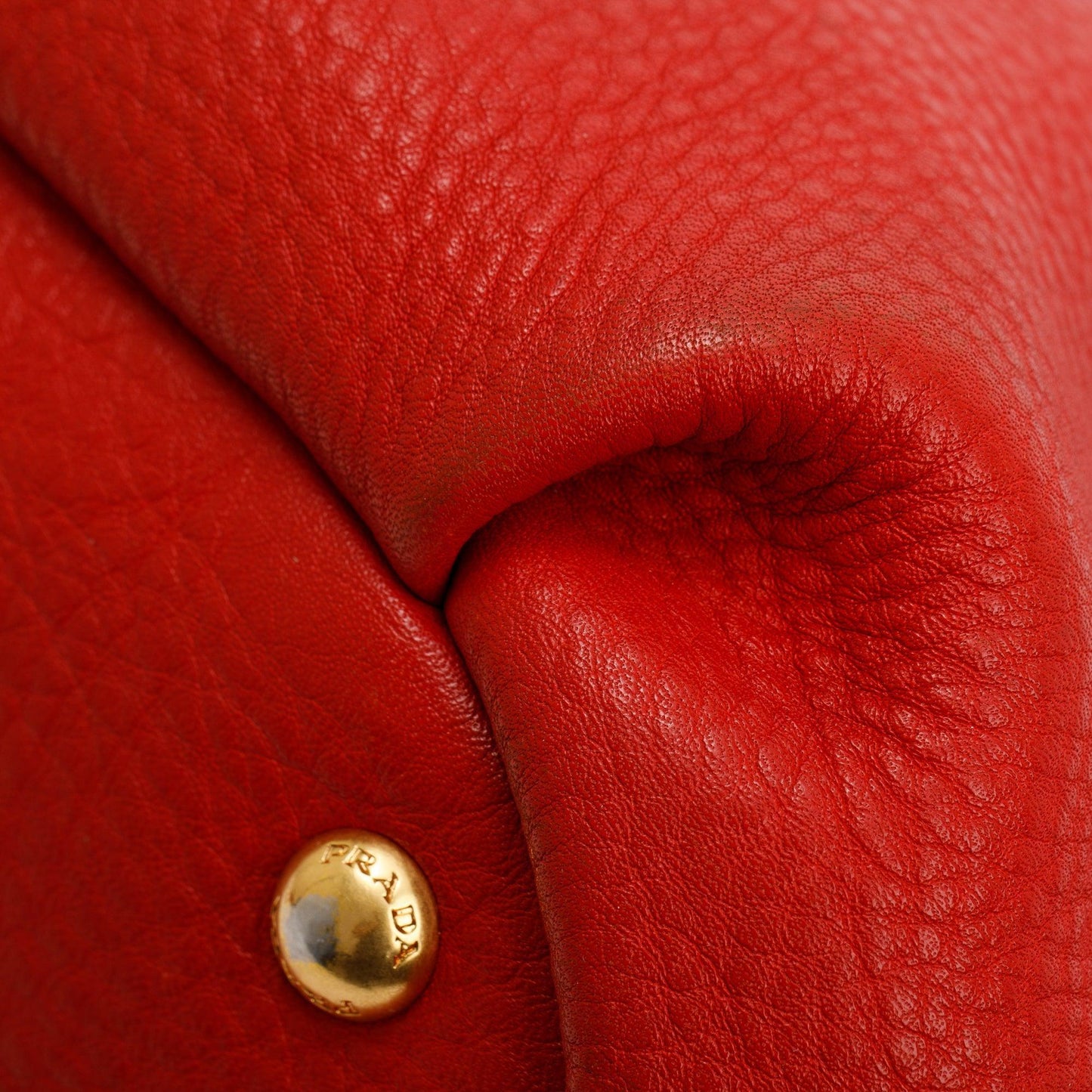 Prada Red Vitello Daino Shoulder Bag