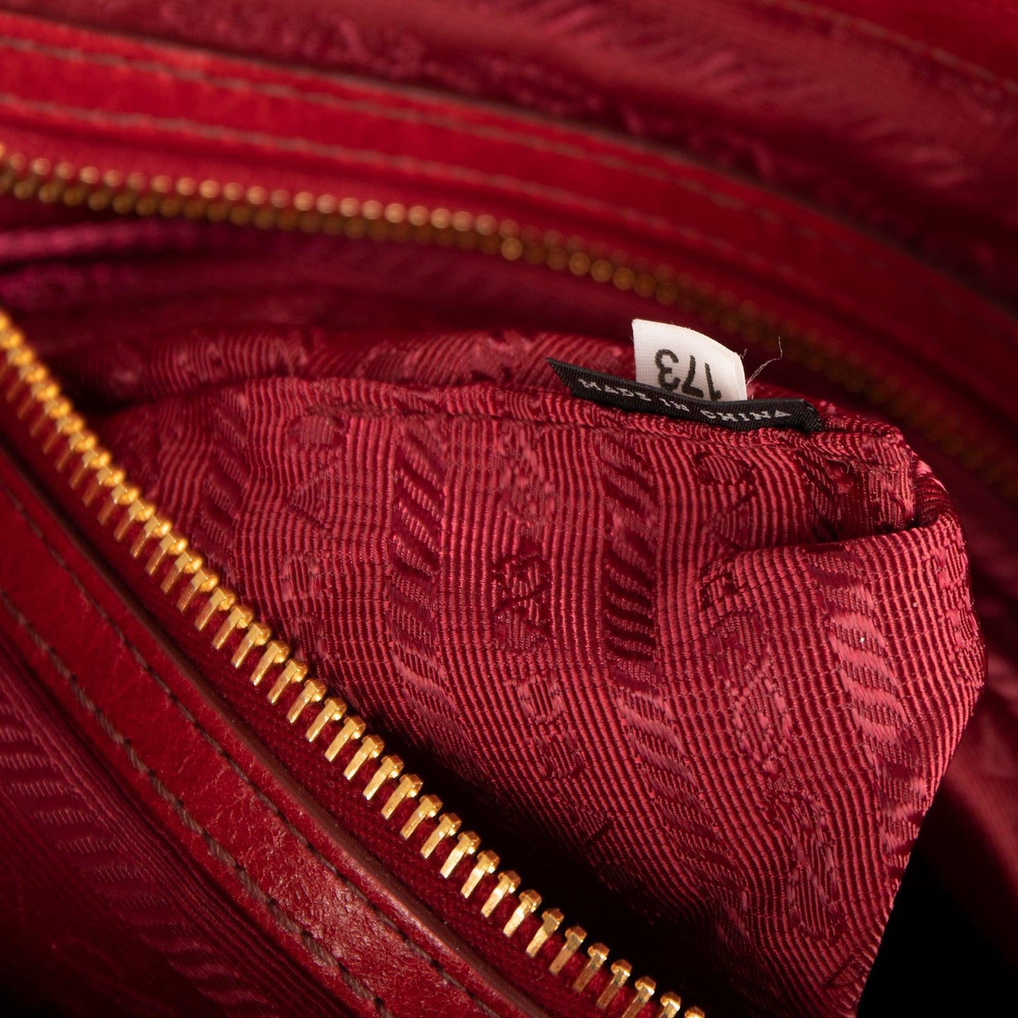 Prada Red Vitello Shine Tote