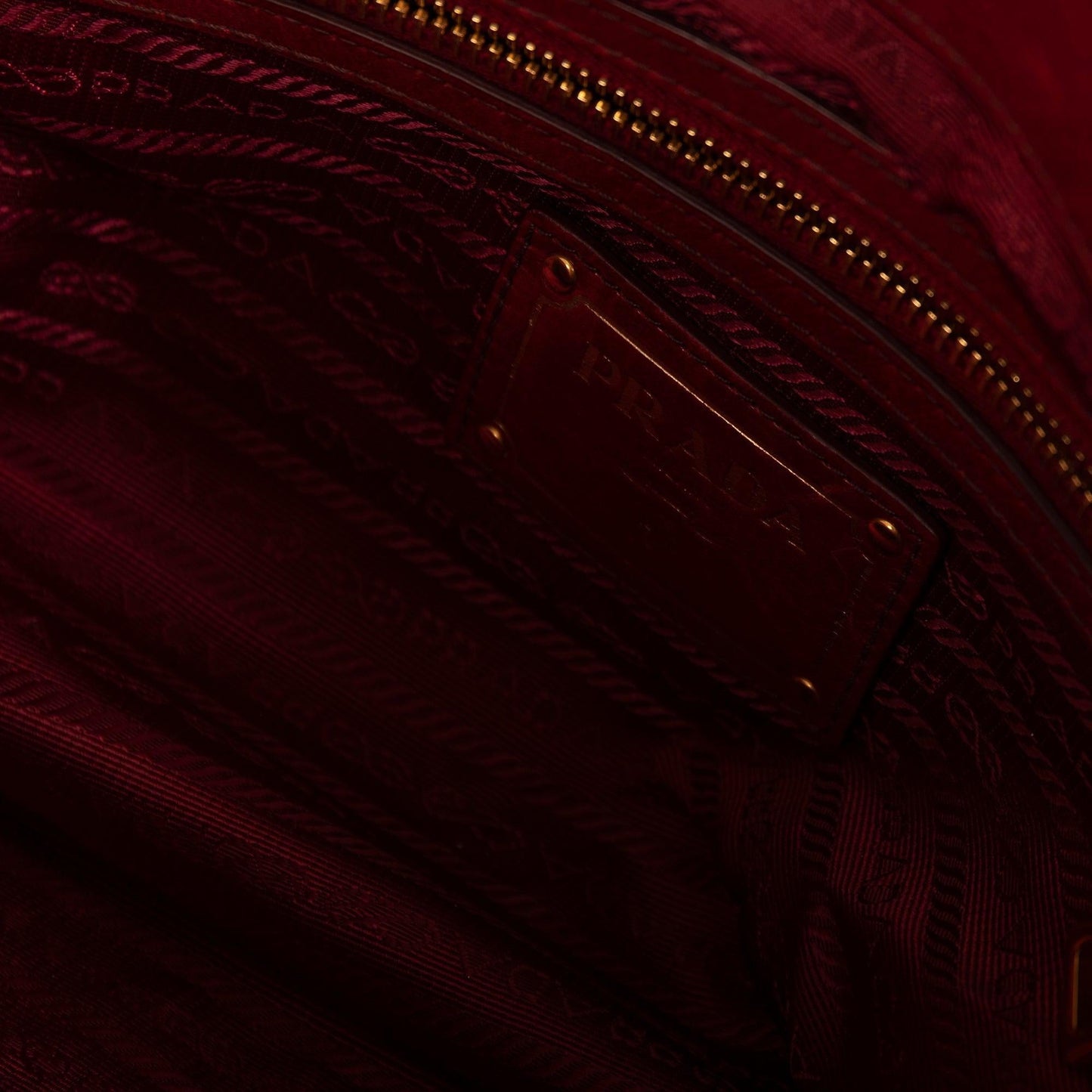 Prada Red Vitello Shine Tote