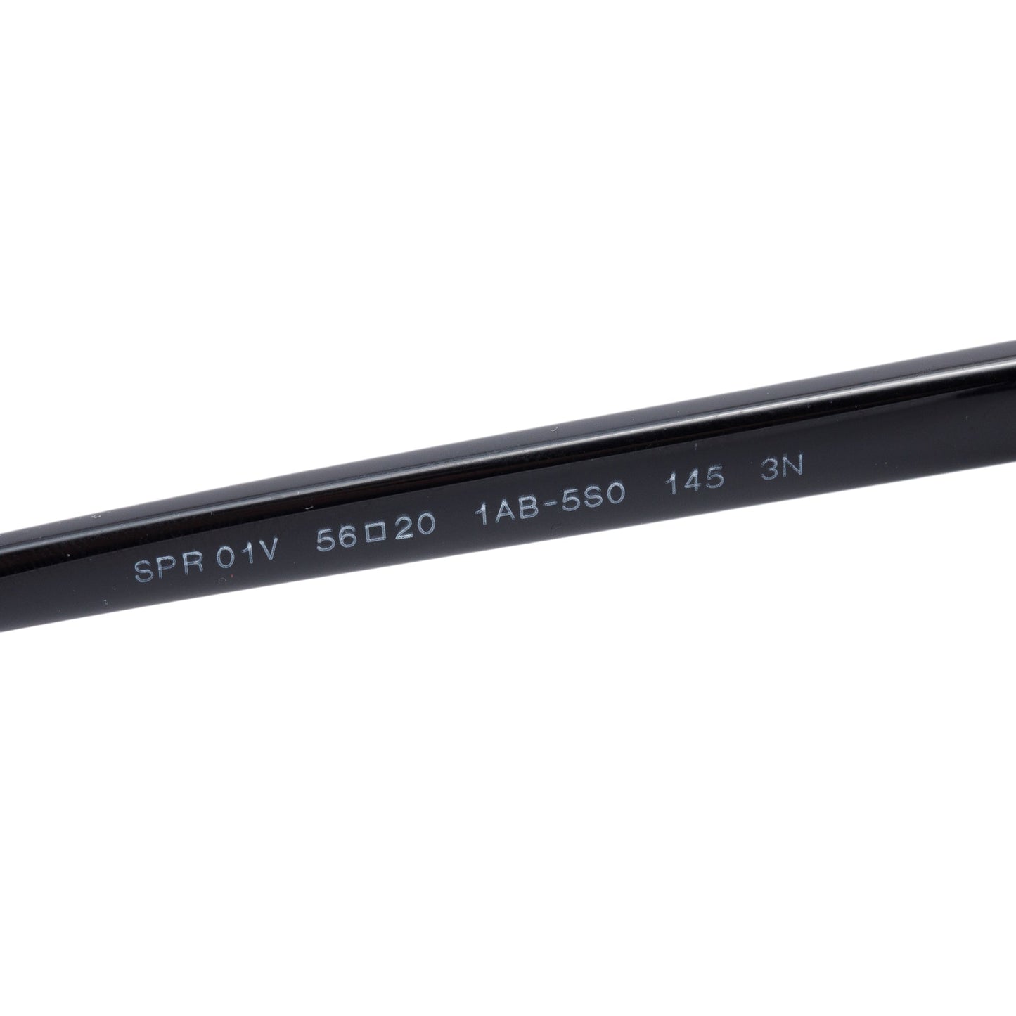 Prada SPR 01V Black Acetate Cat Eye Sunglasses