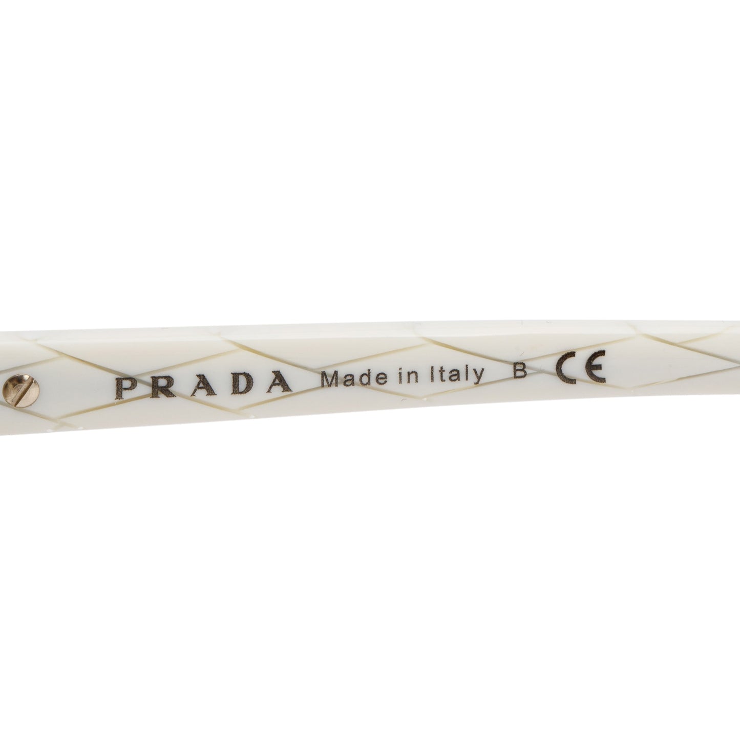 Prada SPR 18N White Acetate Square Sunglasses