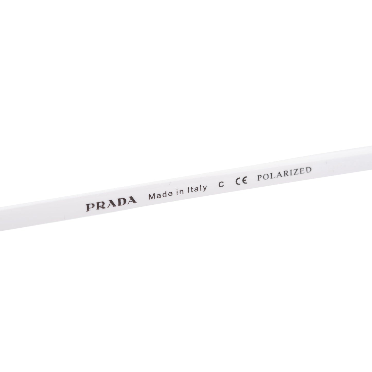 Prada SPR 55Y White Acetate Logo Square Sunglasses