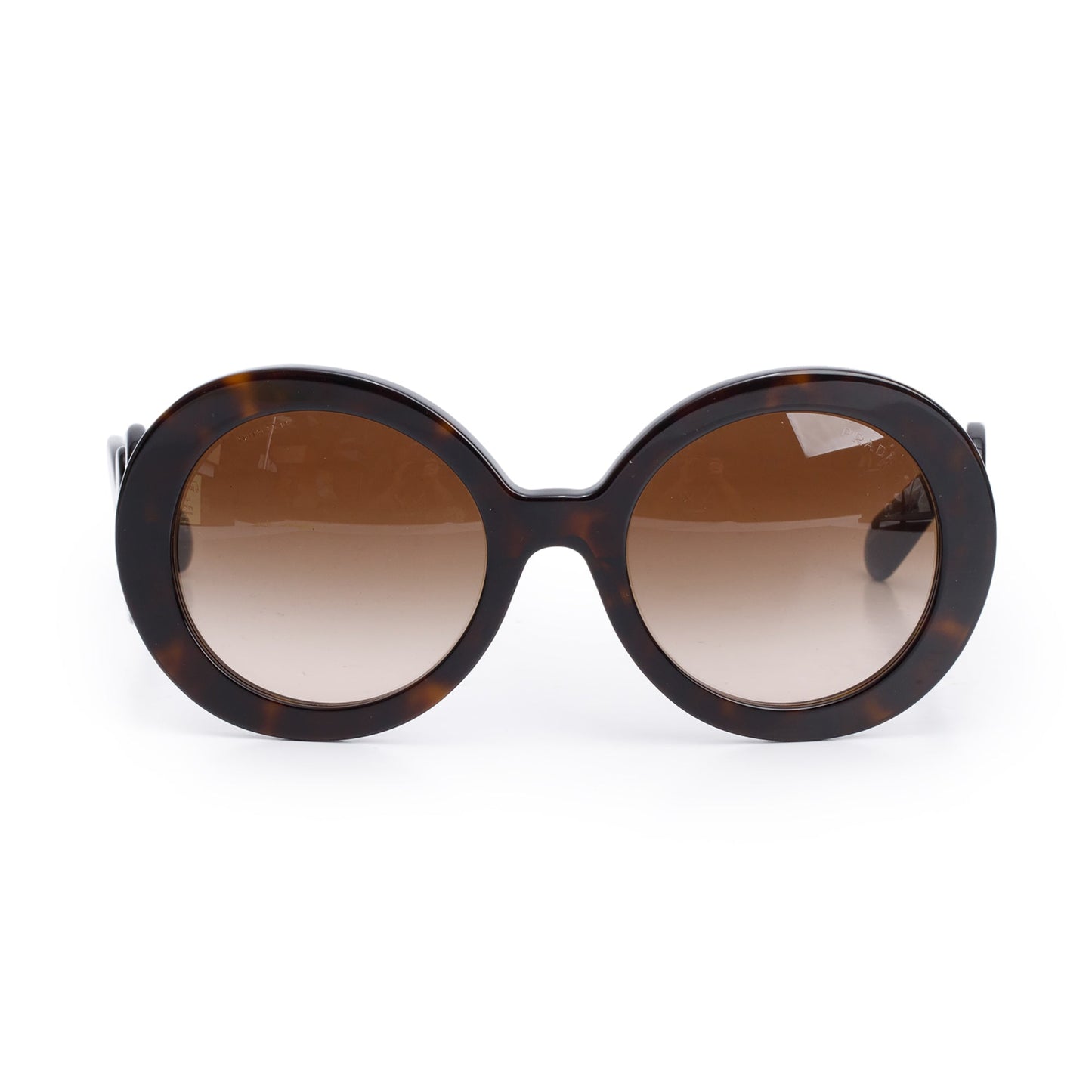 Prada SPR27N Black Acetate Classic Spiral Sunglasses
