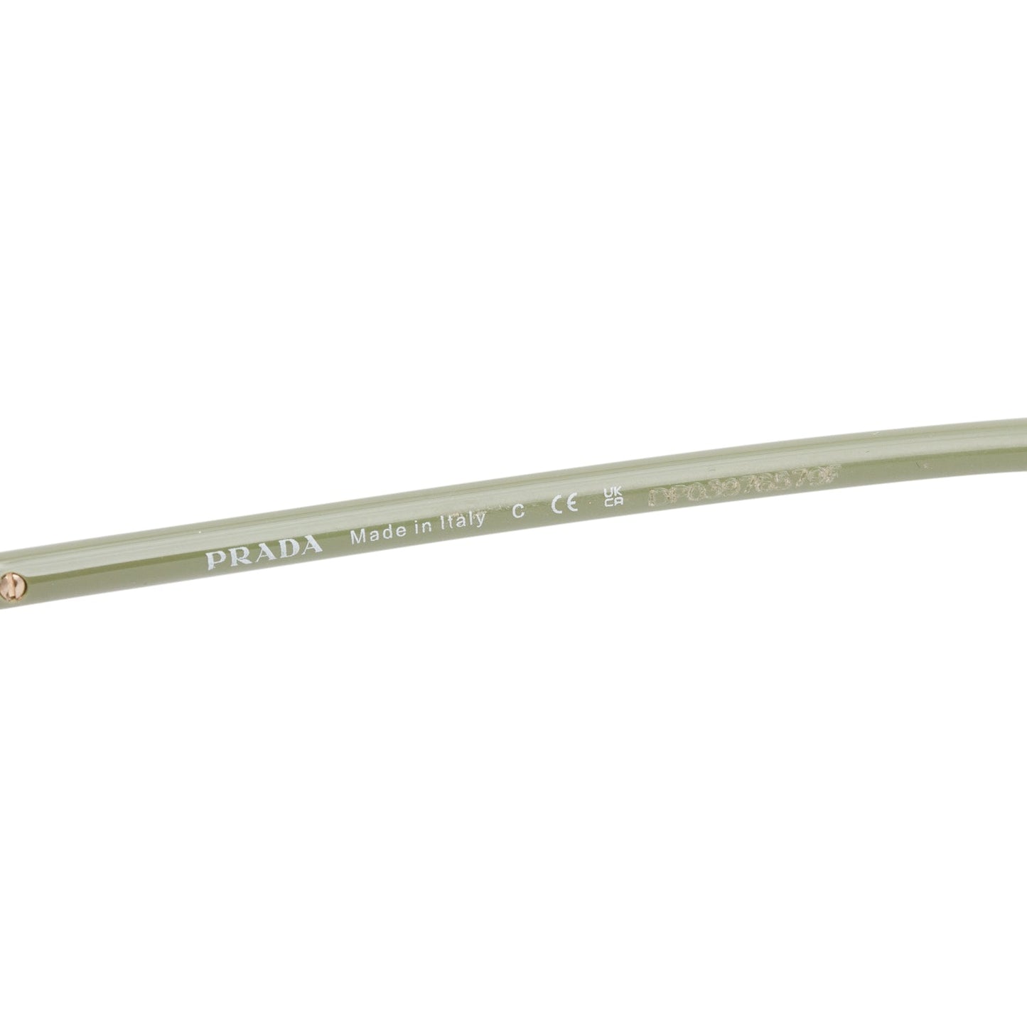 Prada SPR67X Gold-Tone Metal Green Acetate Square Sunglasses