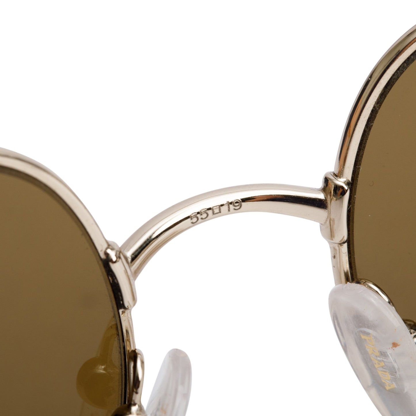 Prada SPR67X Gold-Tone Metal Green Acetate Square Sunglasses