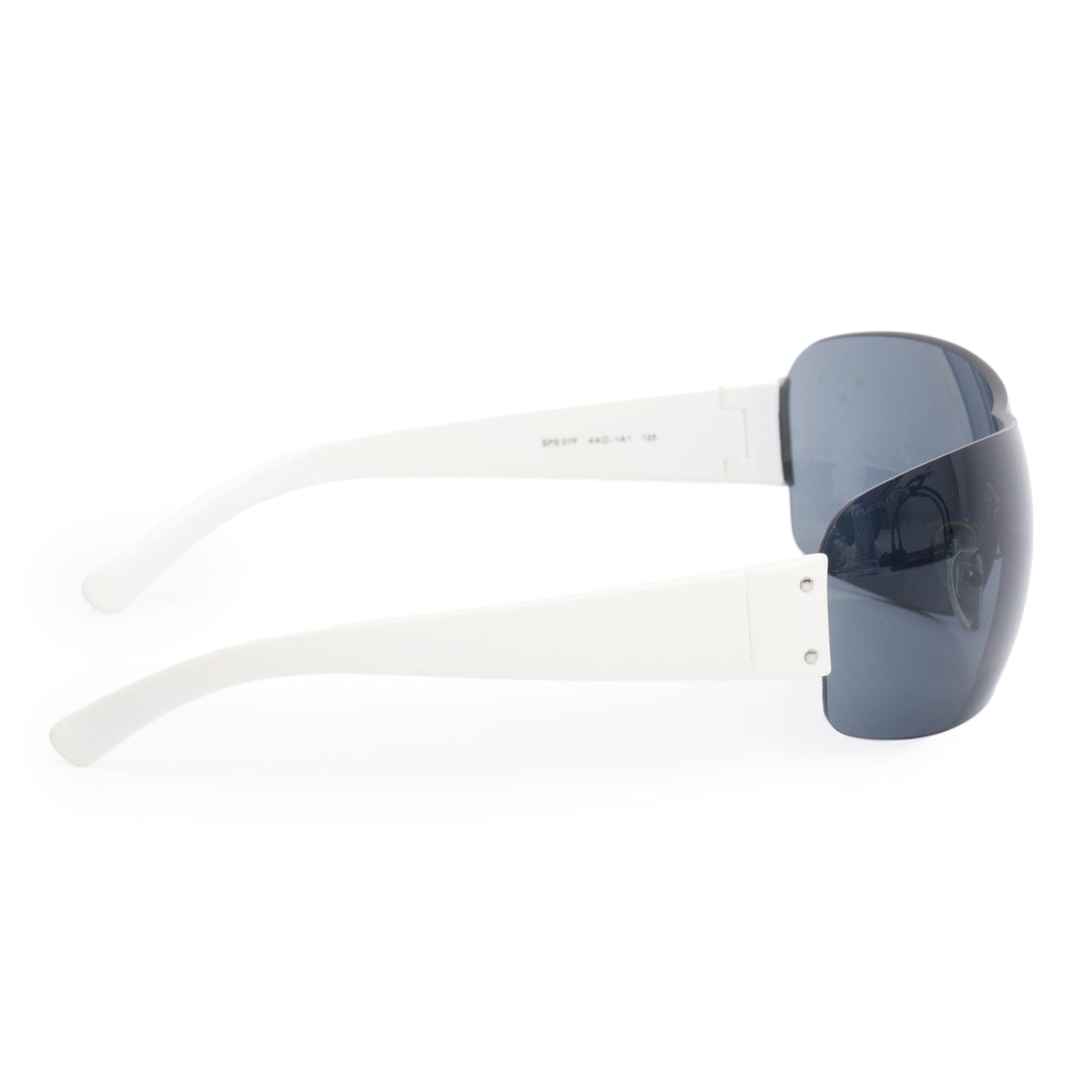 Prada SPS 07F White Acetate Shield Sunglasses
