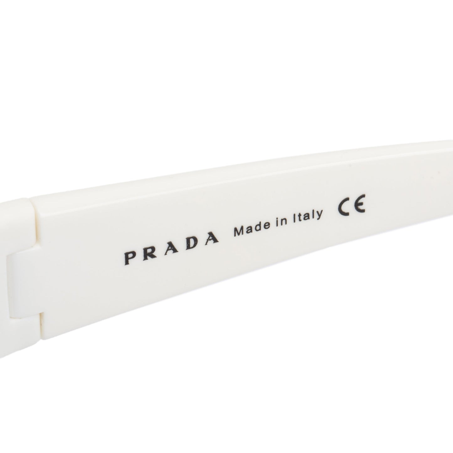 Prada SPS 07F White Acetate Shield Sunglasses