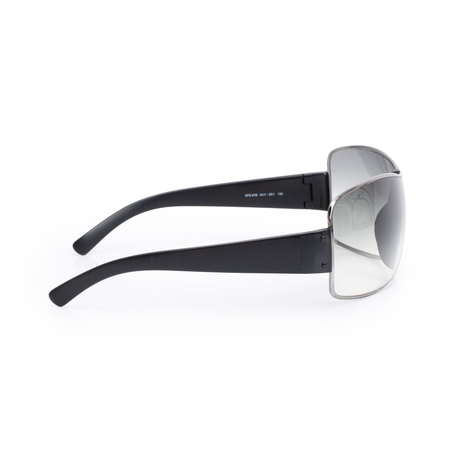 Prada SPS 50E Black Acetate Sport Shield Sunglasses