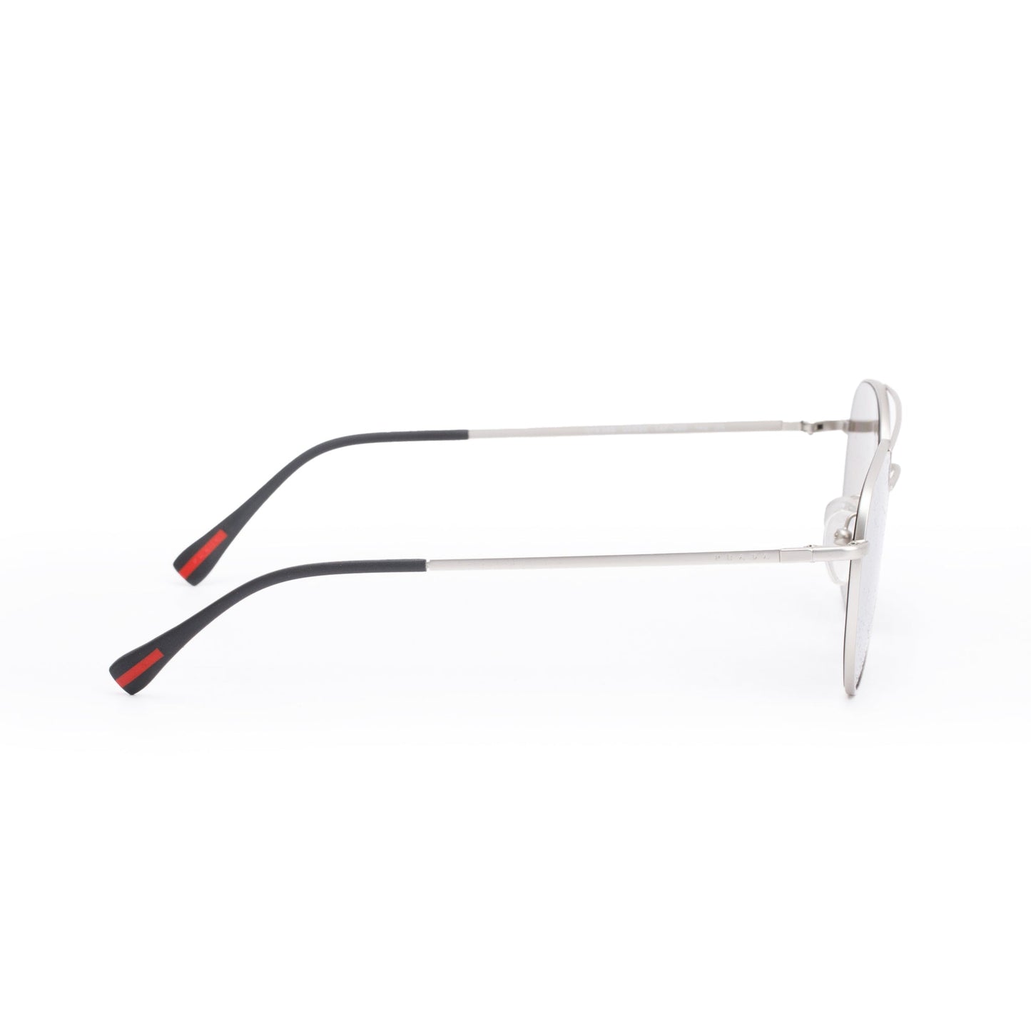 Prada SPS56S Silver-Tone Metal Linea Rosa Pilot Sunglasses