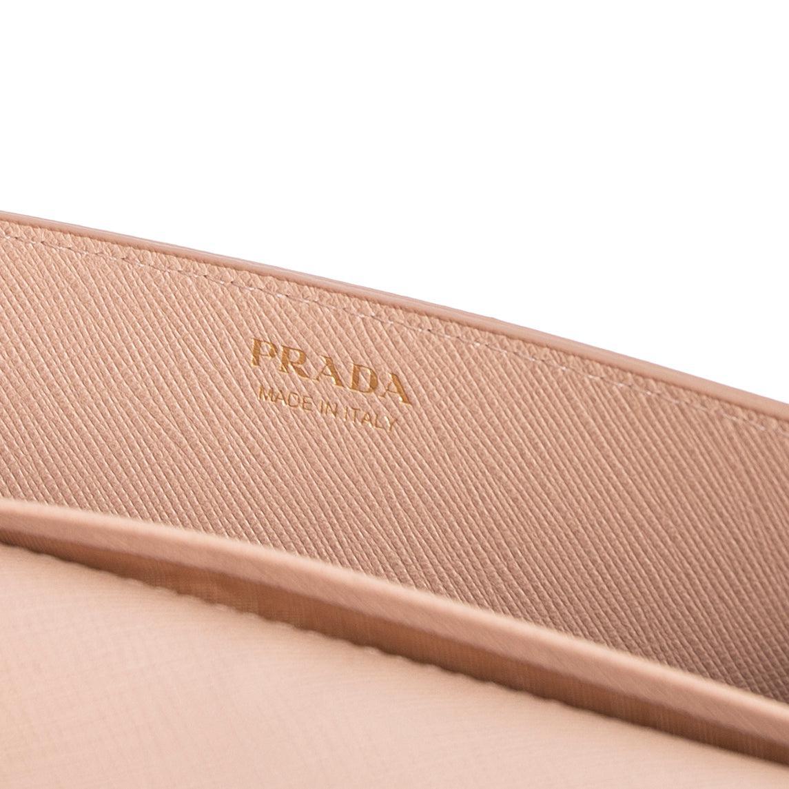 Prada Saffiano Cahier Wallet on Chain