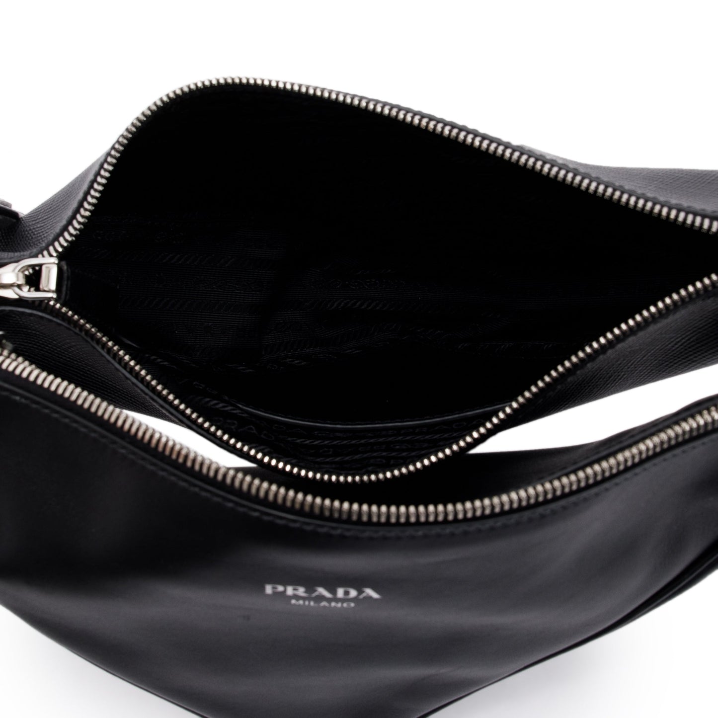 Prada Saffiano City Calf Triangle Double Messenger Bag