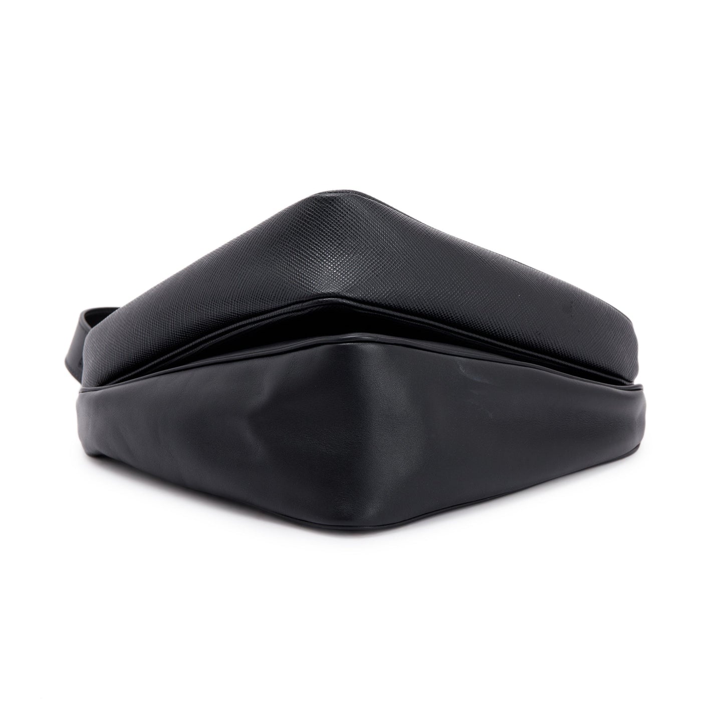 Prada Saffiano City Calf Triangle Double Messenger Bag