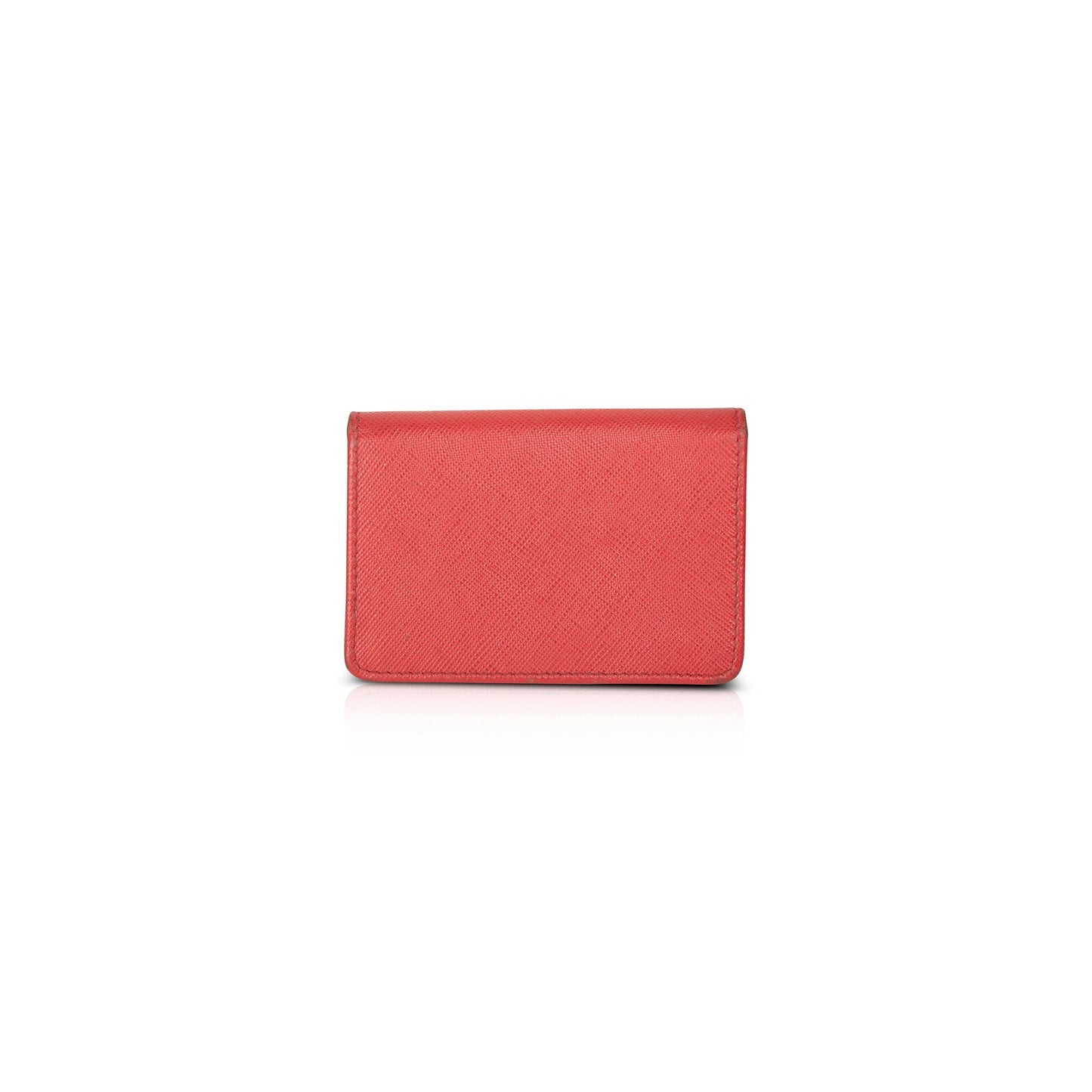 Prada Saffiano Leather Flap Card Holder