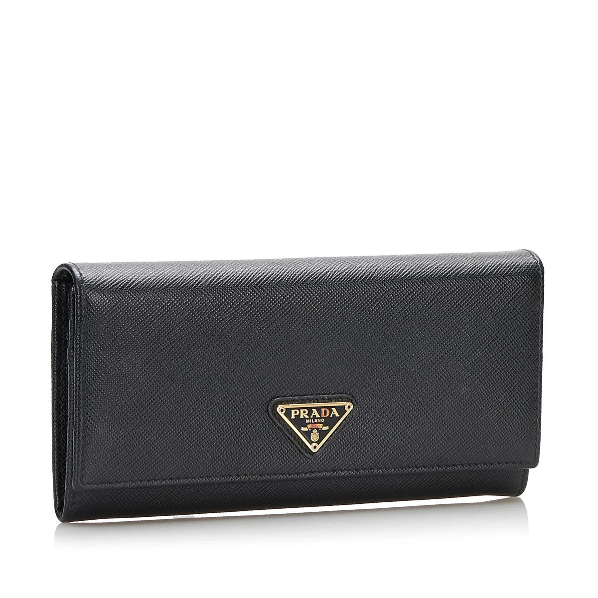 PRADA SAFFIANO LEATHER LUX VINTAGE CONTINENTAL WALLET