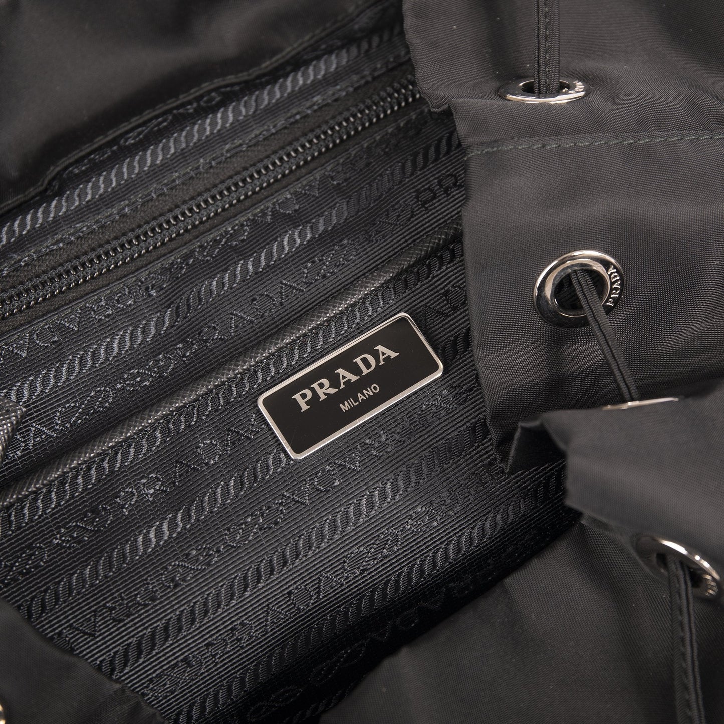 Prada Saffiano Leather-Trimmed Tessuto Nylon Backpack