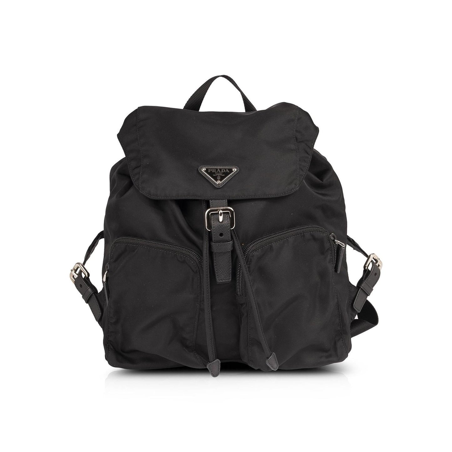Prada Saffiano Leather-Trimmed Tessuto Nylon Backpack