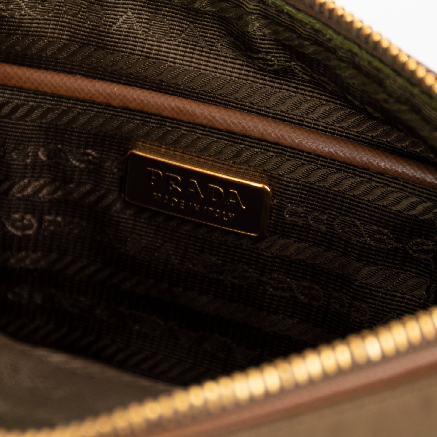 Prada Saffiano Leather Trimmed Tessuto Nylon Camera Bag