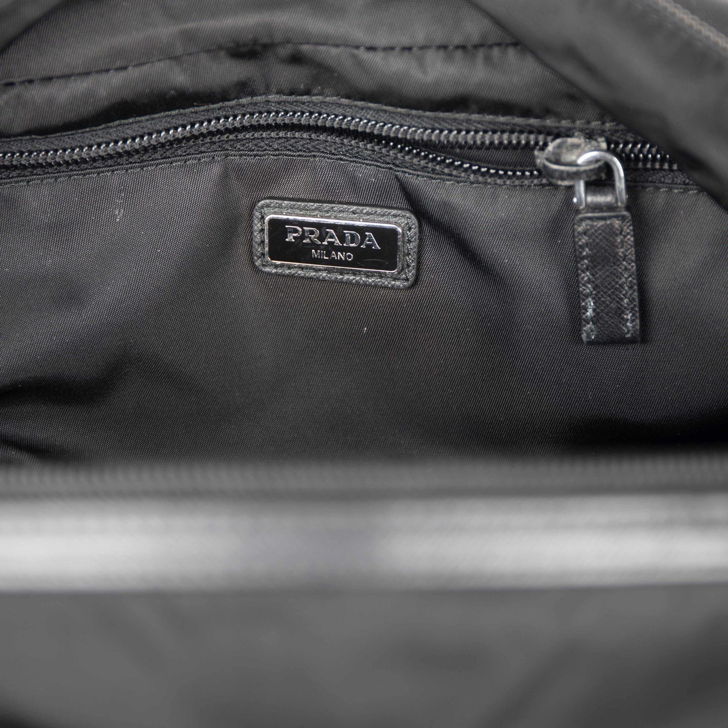 Prada Saffiano Leather Trimmed Tessuto Nylon Toiletry Bag