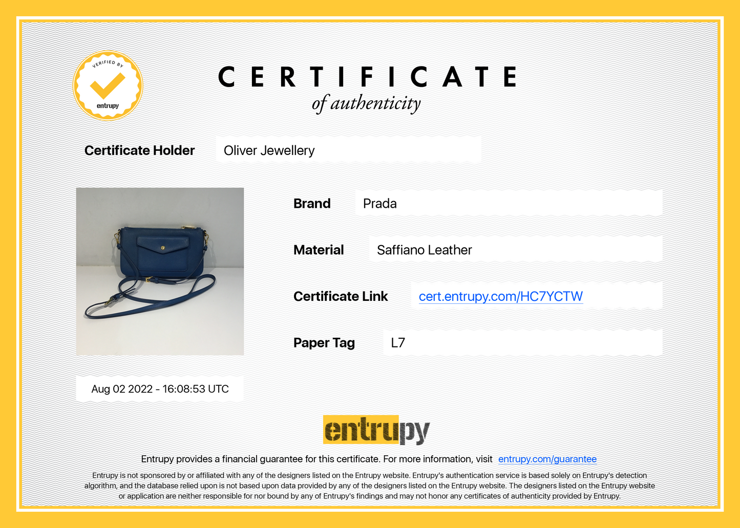 Prada Saffiano Lux Crossbody Bag