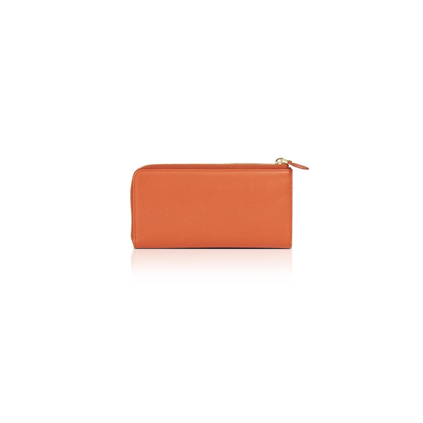 Prada Saffiano Lux Half Zip Wallet
