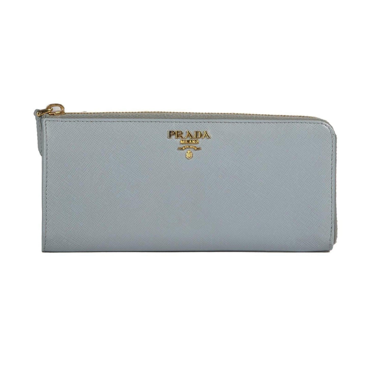 Prada Saffiano Lux Half Zip Wallet