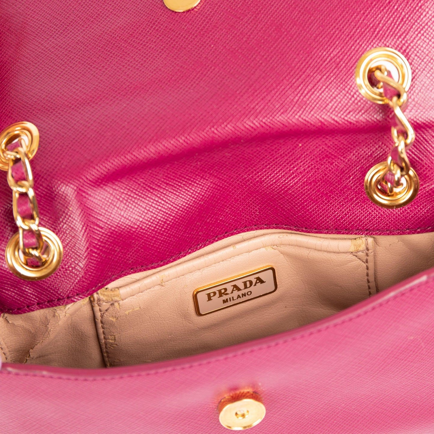Prada Saffiano Lux Mini Flap Bag