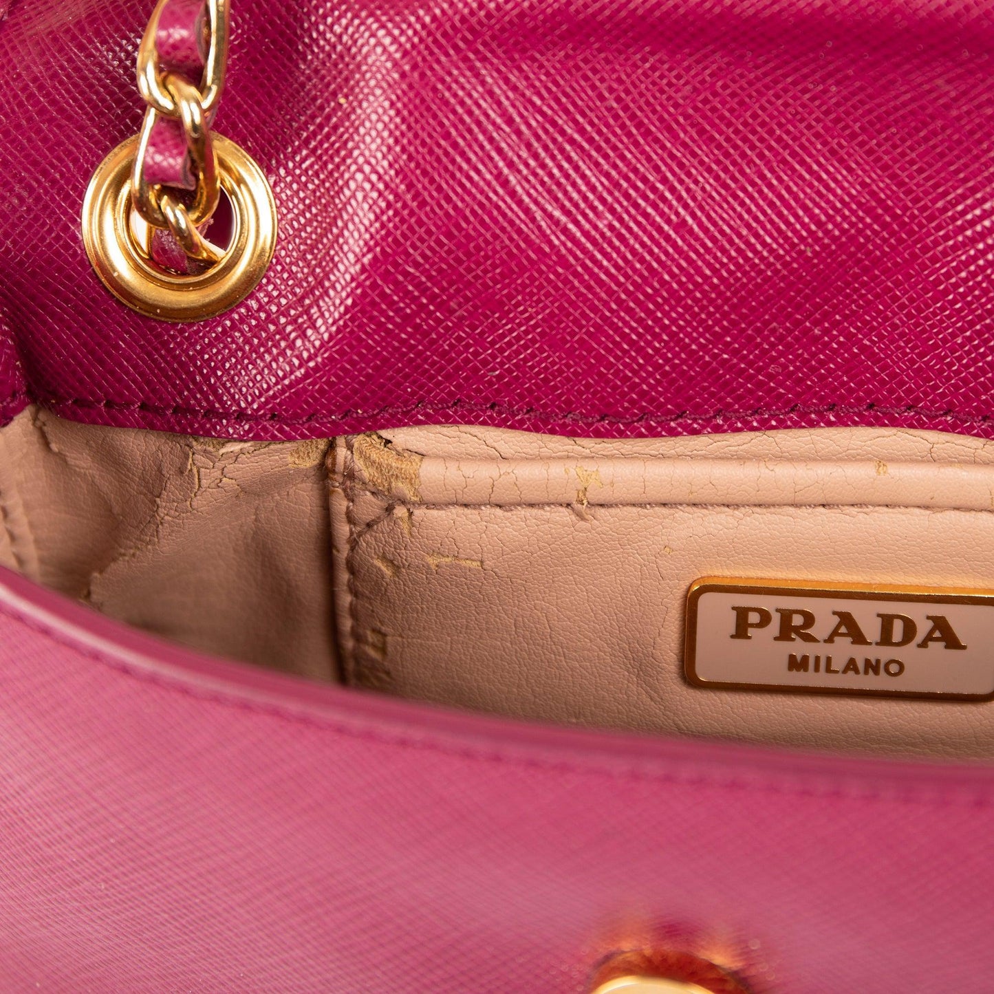 Prada Saffiano Lux Mini Flap Bag