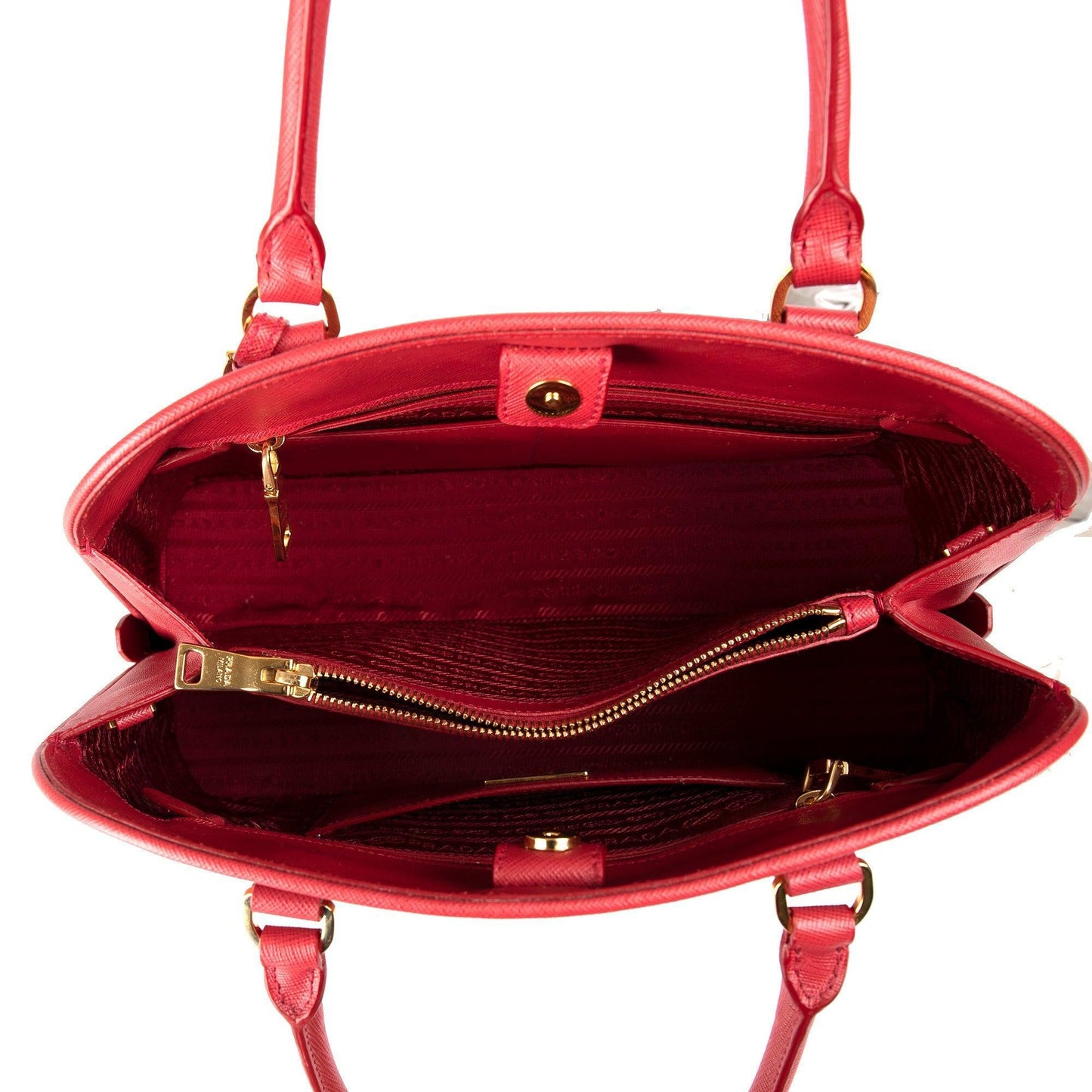 Prada Saffiano Lux Open Promenade Dome Tote