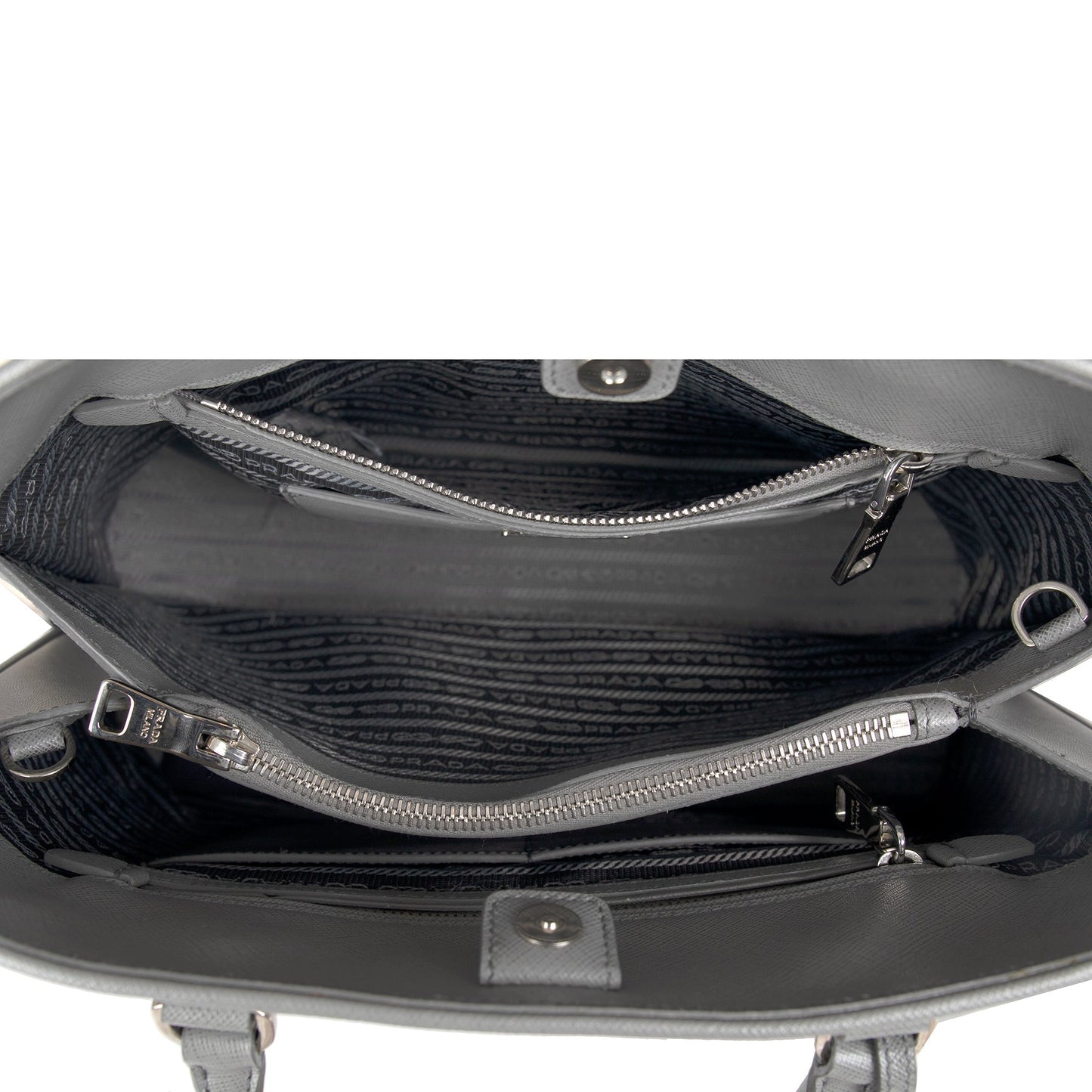 Prada Saffiano Lux Open Promenade Dome Tote