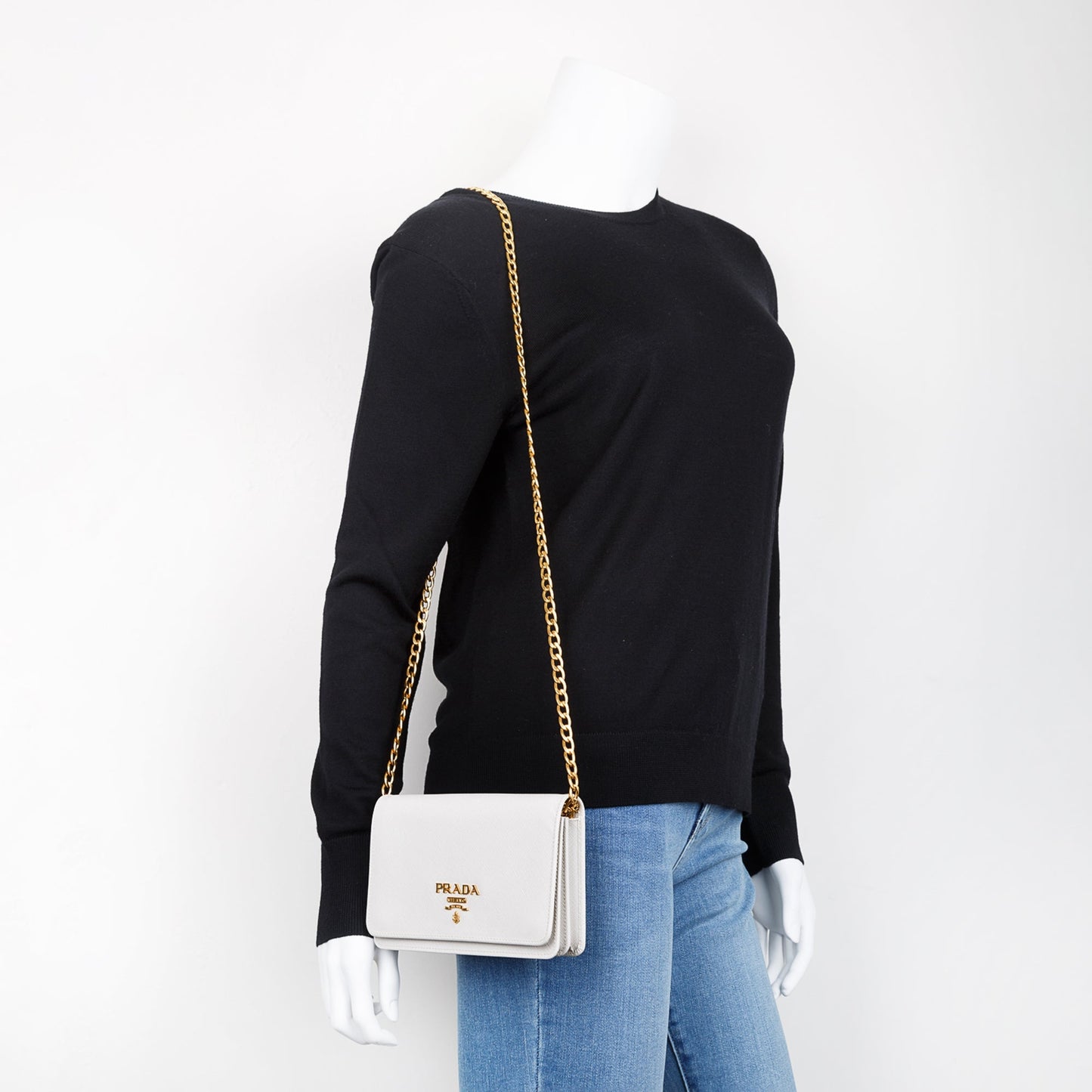 Prada Saffiano Lux Wallet on Chain