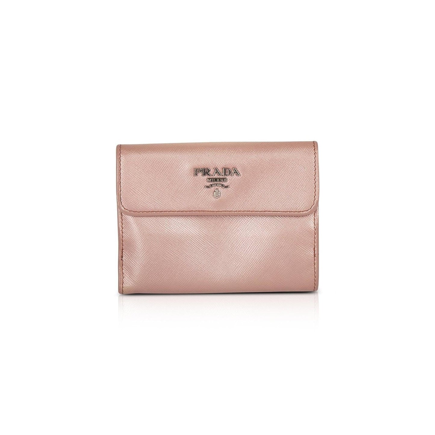 Prada Saffiano Metal Leather French Purse