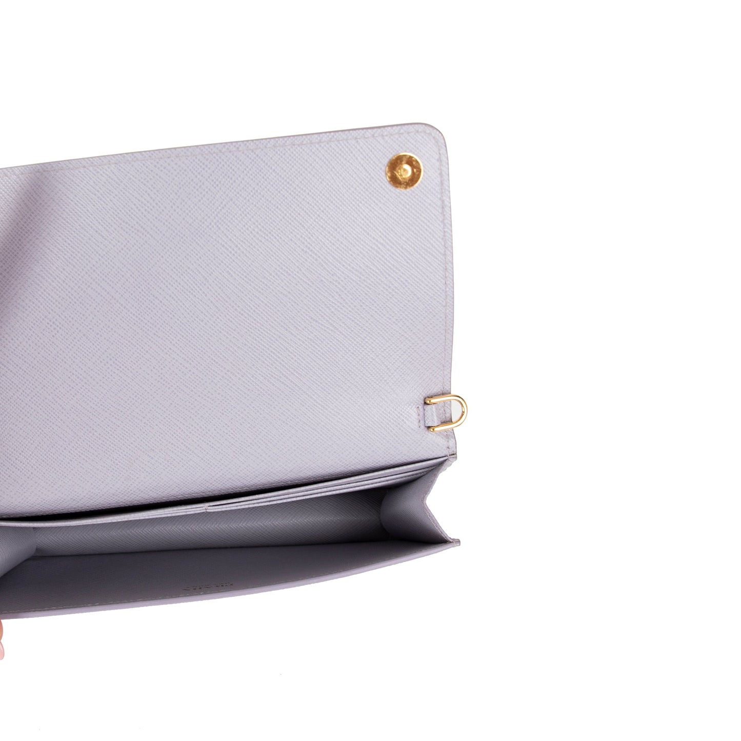 Prada Saffiano Metal Wallet on Chain