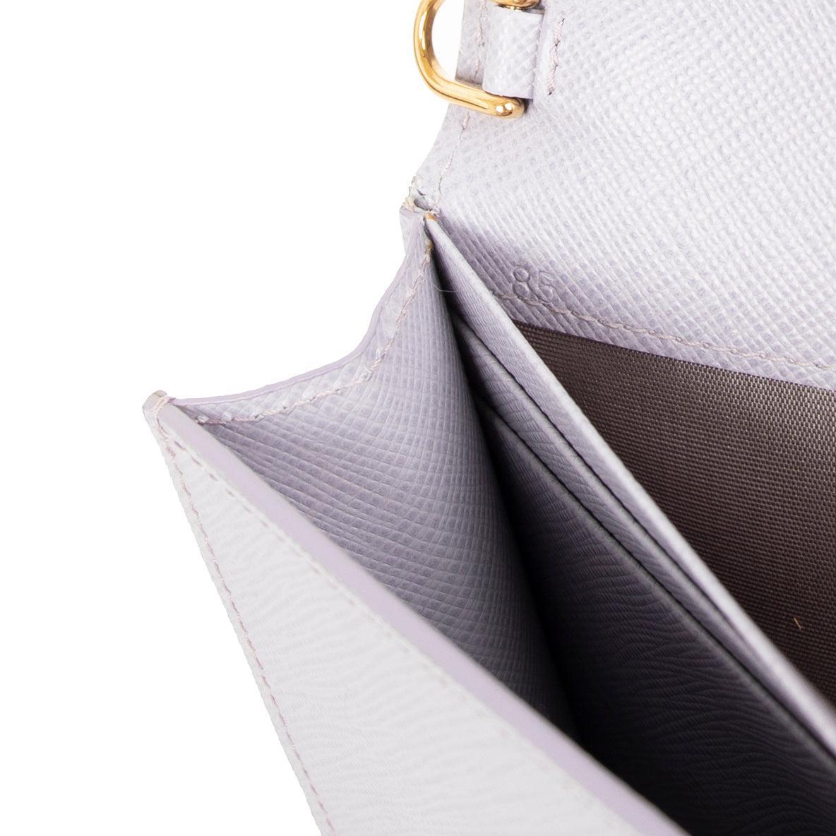 Prada Saffiano Metal Wallet on Chain