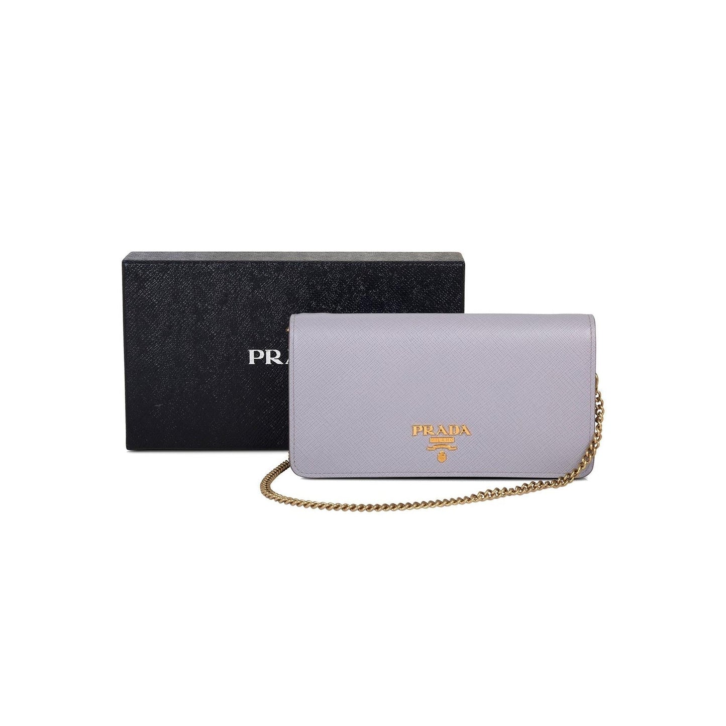 Prada Saffiano Metal Wallet on Chain