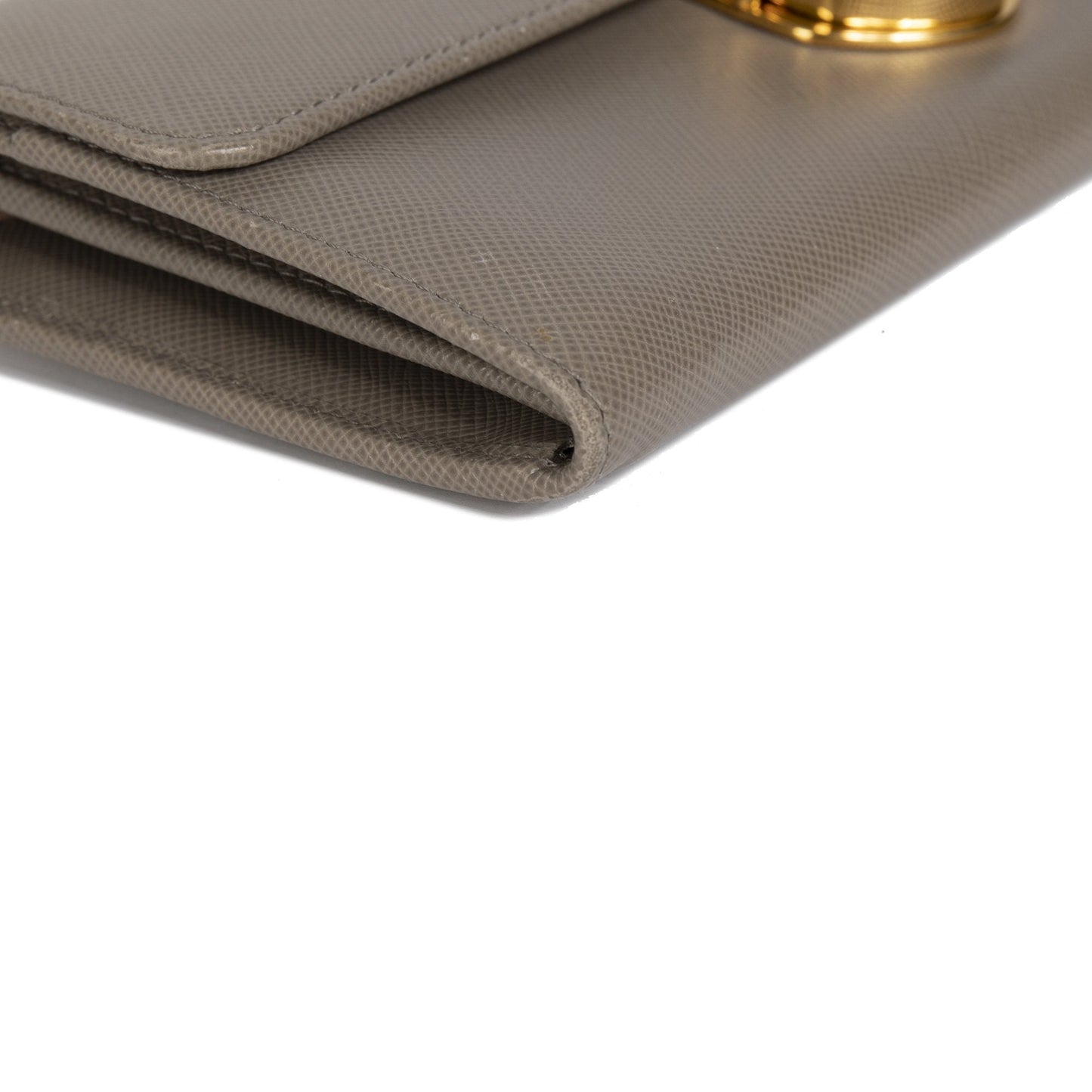 Prada Saffiano Push Lock Wallet