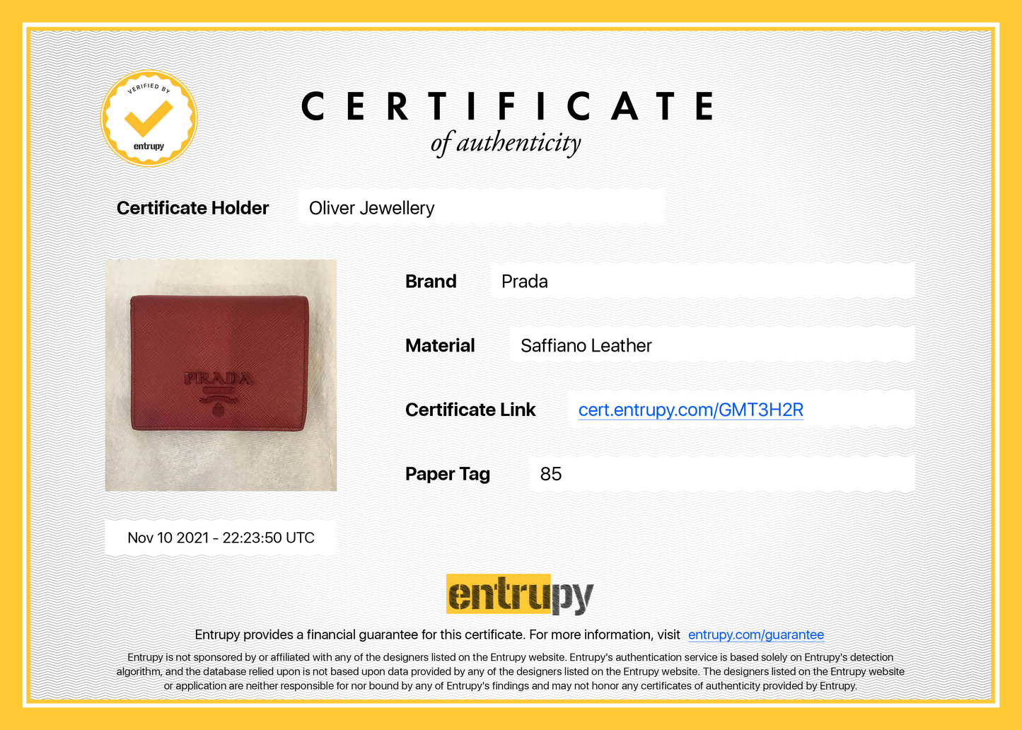 Prada Saffiano Wallet