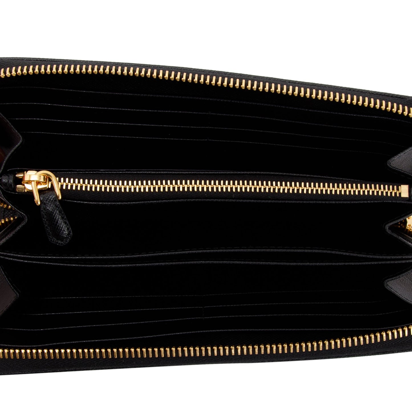 Prada Saffiano Zip Around Wallet