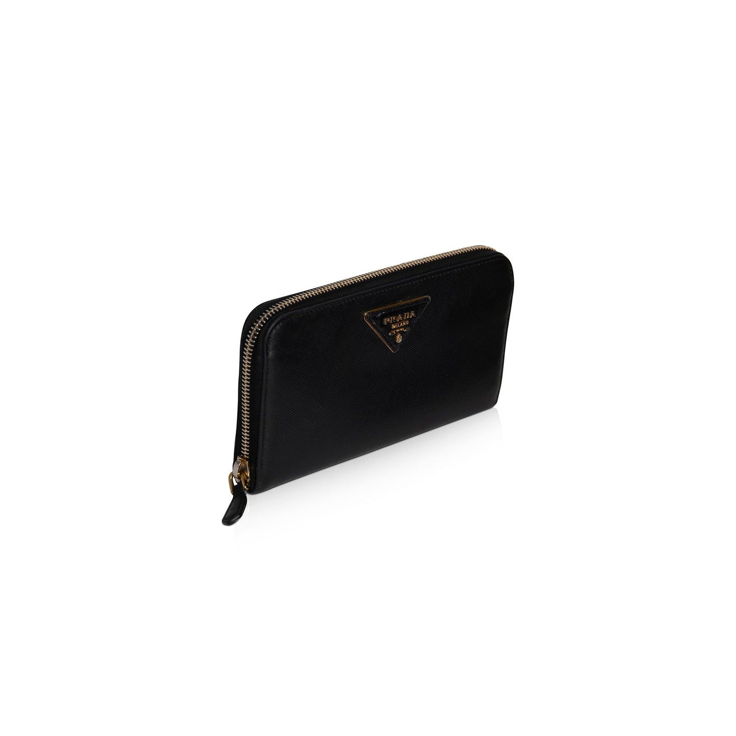 Prada Saffiano Zip Around Wallet