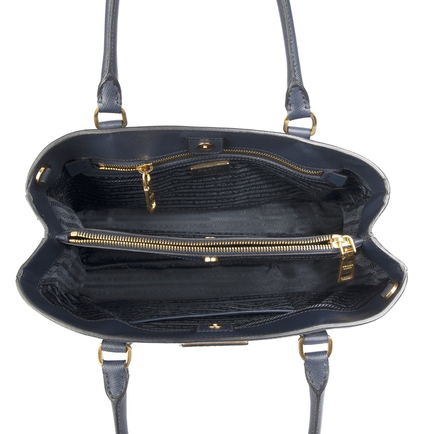 Prada Small Saffiano Lux Galleria Zip Tote