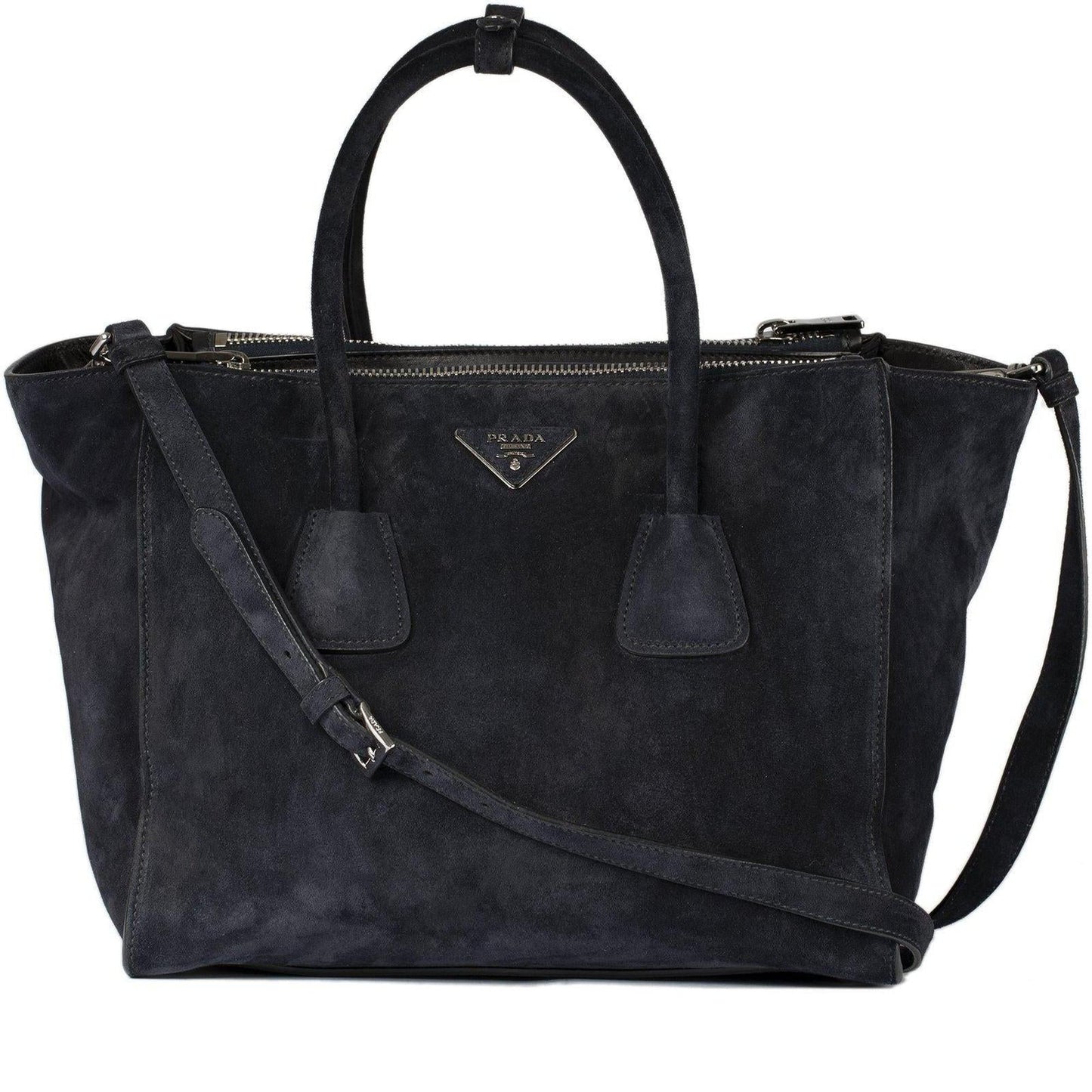 Prada Suede Twin Pocket Tote