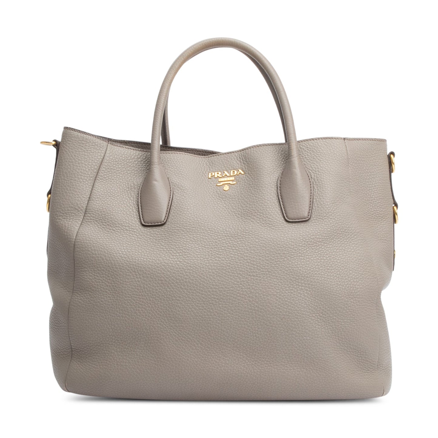 Prada Taupe Vitello Daino Leather Tote